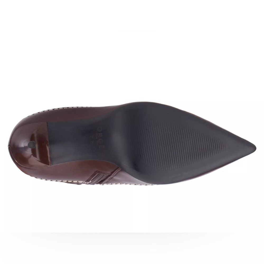 Elegant Torgeis Brown Sophie Bootie heels with Faux fur lining - Picture 7 of 11